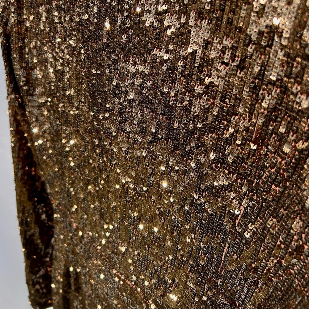 Jonathan Simkhai - Brown Monty Wrap Sequined Mini Dress - Picture 8 of 16